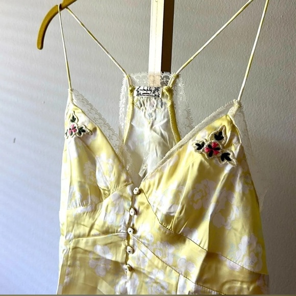 Free People Satin Lace Embroidered Night Special Cami - Picture 4 of 7